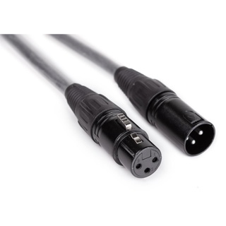 3 -pin DMX cable assembled XLR 1m black