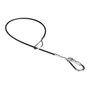 Light-duty cable 60cm locked carabiner uncertified