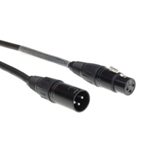 3 -pin DMX cable assembled XLR 0.5m black