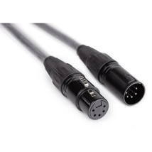 5 -pin DMX cable assembled XLR 0.5m black